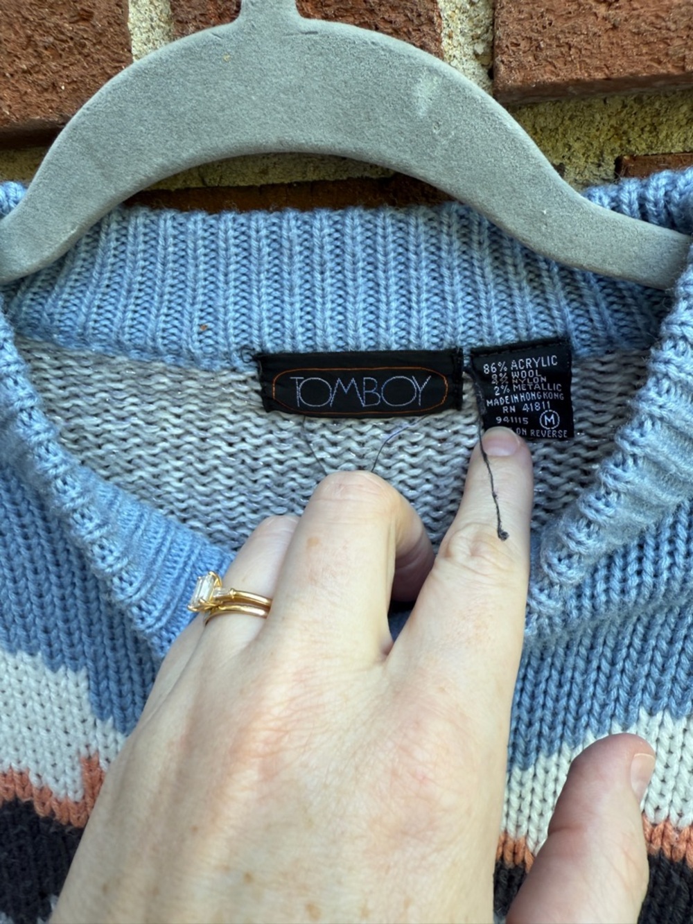 Vintage 80s 90s Tomboy Polar Bear Knit Mountain Sweater Size Medium Women’s - Picture 3 of 5